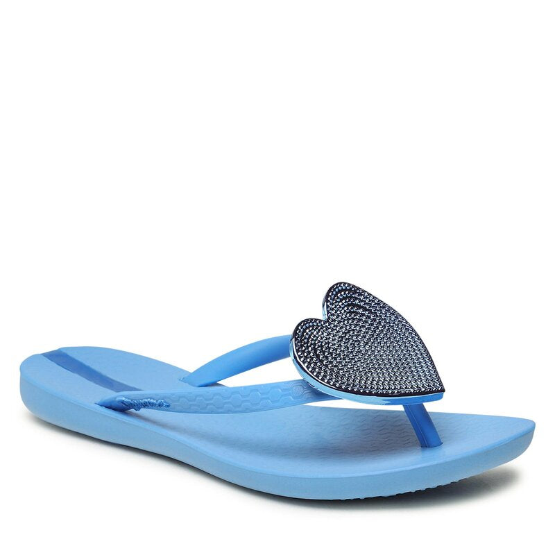 BLUE HEART FLIP FLOPS